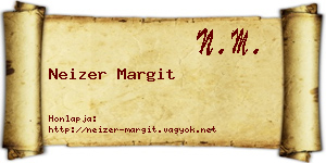 Neizer Margit névjegykártya